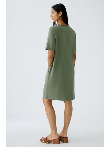 Oui Leinen-Kleid in Grün