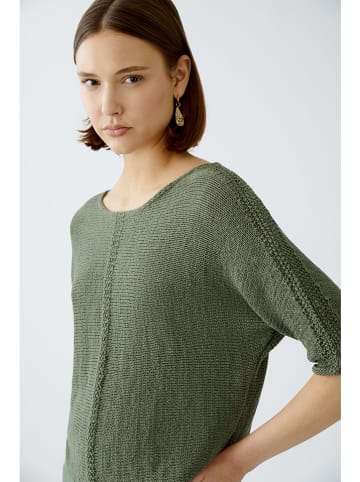 Oui Sweter w kolorze khaki