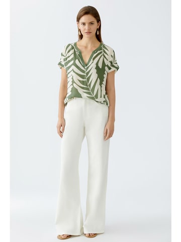 Oui Blouse groen/wit