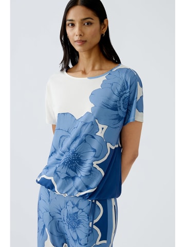 Oui Shirt wit/blauw