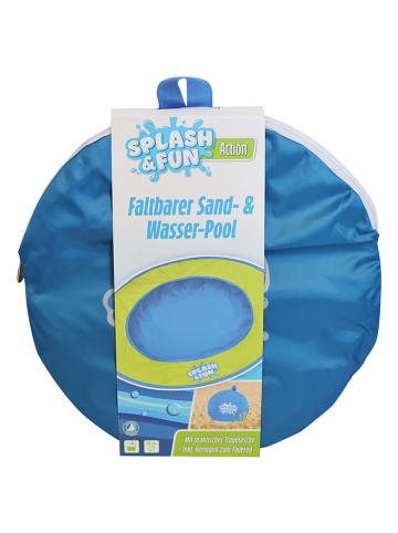 Splash & Fun Faltbarer Sand- und Wasserpool in Grün/ Blau -  Ø55 cm - ab 2 Jahren