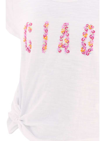 happy girls by Eisend Shirt in Weiß/ Pink