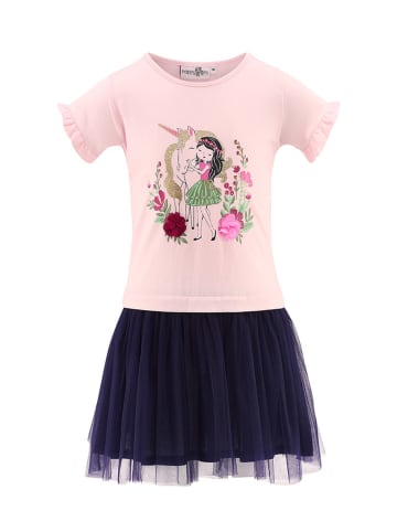 happy girls by Eisend Kleid in Rosa/ Dunkelblau