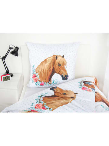 Herding Renforcé beddengoedset "Paard" wit