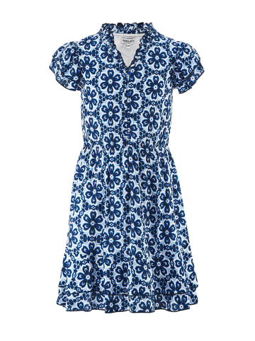 happy girls by Eisend Jurk donkerblauw/wit