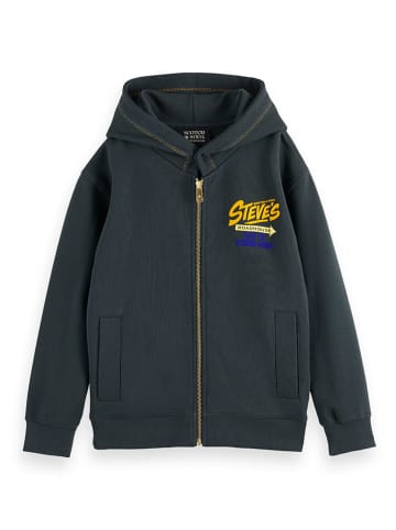 Scotch & Soda Sweatjacke in Anthrazit/ Gelb