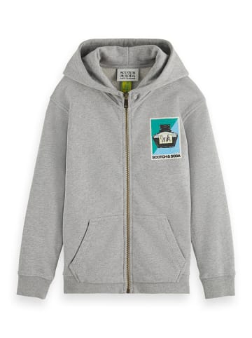 Scotch & Soda Sweatjacke in Grau/ Bunt