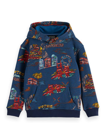 Scotch & Soda Hoodie in Dunkelblau/ Bunt