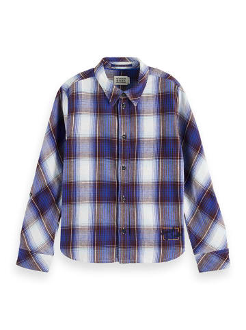 Scotch & Soda Hemd in Braun/ Blau/ Weiß