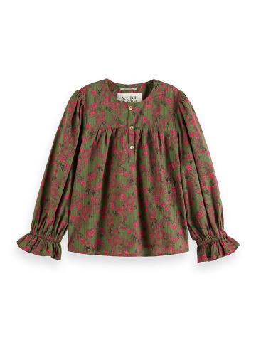 Scotch & Soda Bluse in Grün/ Pink