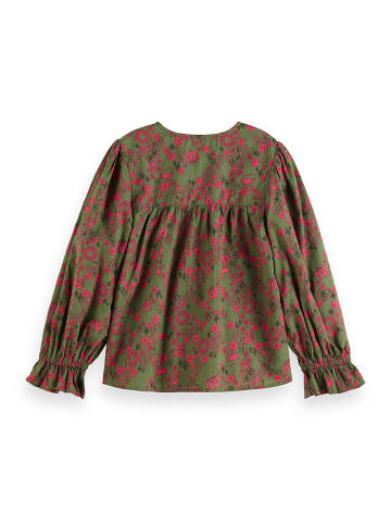 Scotch & Soda Bluse in Grün/ Pink