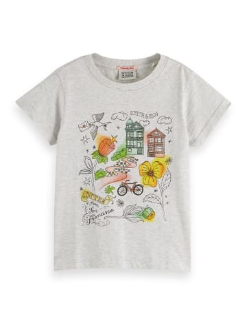 Scotch & Soda Koszulka w kolorze szarym ze wzorem