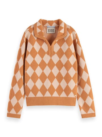 Scotch & Soda Sweter w kolorze kremowo-pomarańczowym