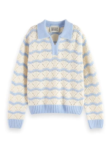 Scotch & Soda Pullover in Hellblau/ Creme