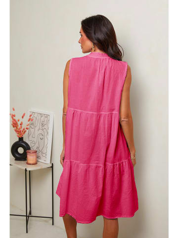 Le Monde du Lin Leinen-Kleid in Pink