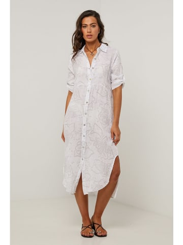 Le Monde du Lin Leinen-Kleid in Weiß