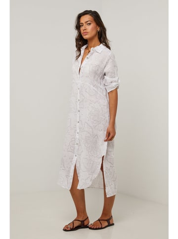 Le Monde du Lin Leinen-Kleid in Weiß