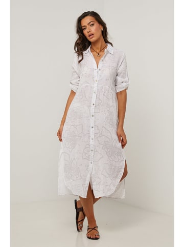 Le Monde du Lin Leinen-Kleid in Weiß