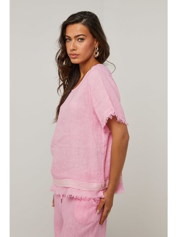 Le Monde du Lin Leinen-Bluse in Rosa