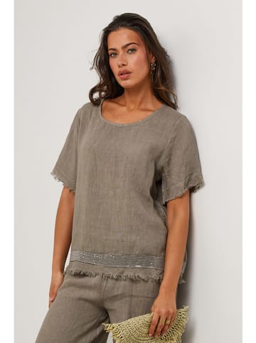 Le Monde du Lin Linnen blouse beige