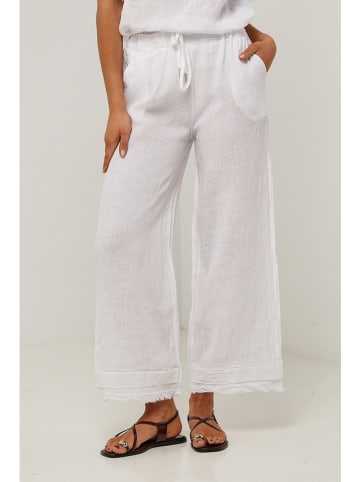 Le Monde du Lin Linnen broek wit