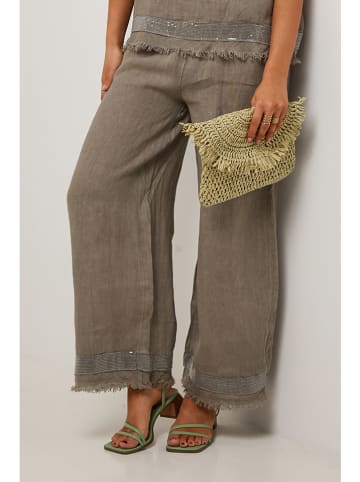 Le Monde du Lin Leinen-Hose in Braun
