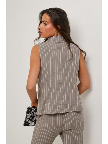 Le Monde du Lin Leinen-Weste in Beige