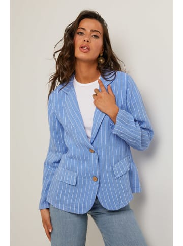 Le Monde du Lin Leinen-Blazer in Hellblau