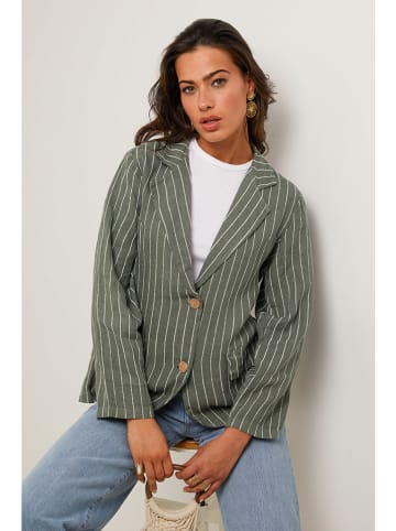 Le Monde du Lin Leinen-Blazer in Khaki
