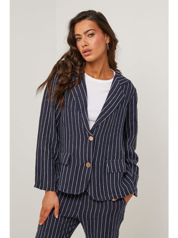 Le Monde du Lin Leinen-Blazer in Dunkelblau