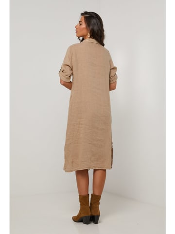 Le Monde du Lin Linnen jurk beige