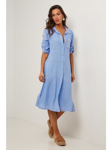 Le Monde du Lin Leinen-Kleid in Hellblau