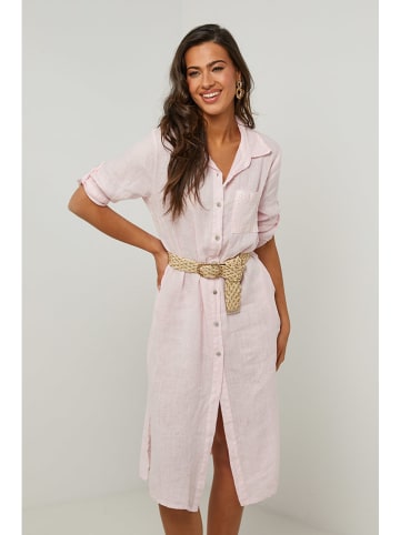 Rodier Lin Leinen-Kleid in Rosa