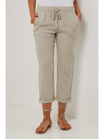 Le Monde du Lin Leinen-Caprihose in Beige