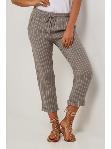 Le Monde du Lin Leinen-Caprihose in Beige
