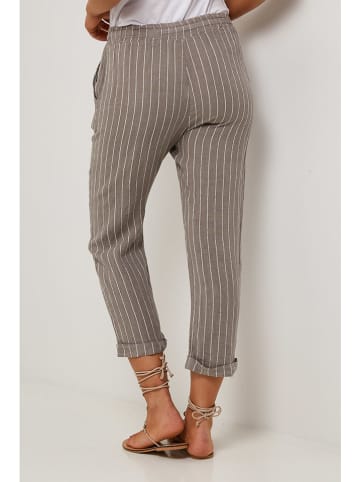 Le Monde du Lin Leinen-Caprihose in Beige