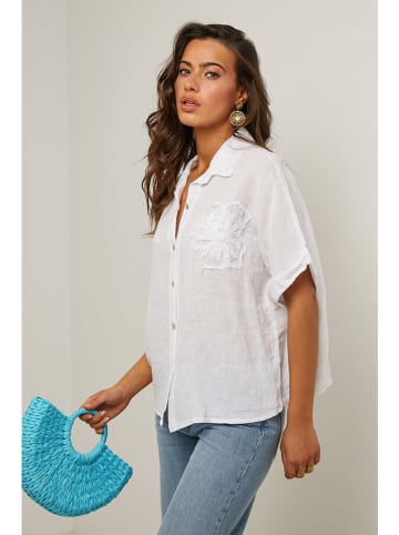 Le Monde du Lin Linnen blouse wit