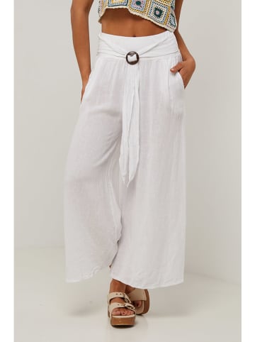 Le Monde du Lin Linnen broek wit