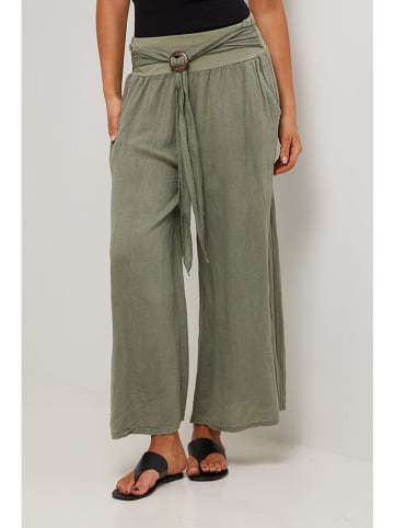 Le Monde du Lin Leinen-Hose in Khaki