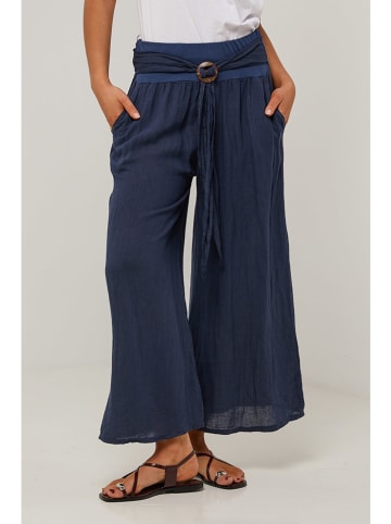 Le Monde du Lin Leinen-Hose in Dunkelblau