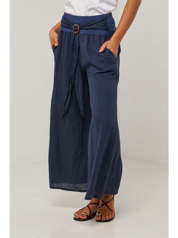 Le Monde du Lin Leinen-Hose in Dunkelblau