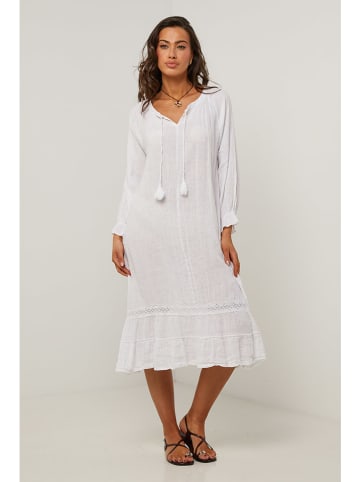 Le Monde du Lin Leinen-Kleid in Weiß