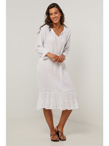 Le Monde du Lin Leinen-Kleid in Weiß