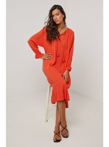 Le Monde du Lin Leinen-Kleid in Orange