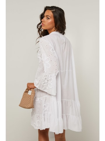 Le Monde du Lin Kleid in Weiß