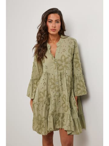Le Monde du Lin Kleid in Khaki