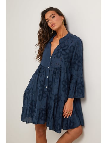 Le Monde du Lin Kleid in Dunkelblau