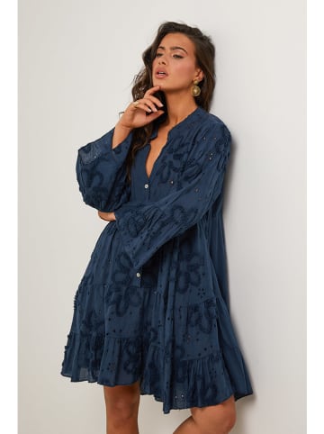 Le Monde du Lin Kleid in Dunkelblau
