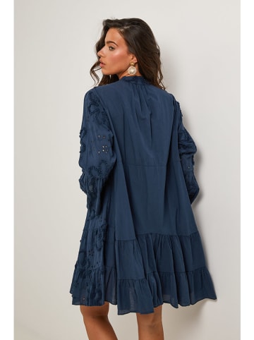 Le Monde du Lin Kleid in Dunkelblau