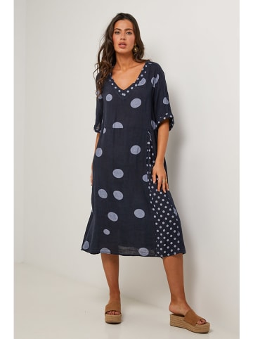 Le Monde du Lin Leinen-Kleid in Dunkelblau